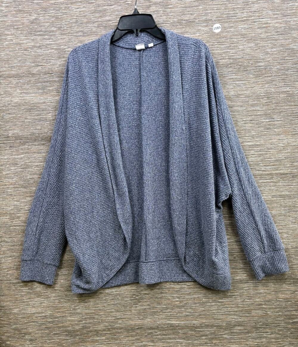Gap Open Front Cadigan Sweater Womens Size XXL Quiet Blue Long Sleeve Comfy